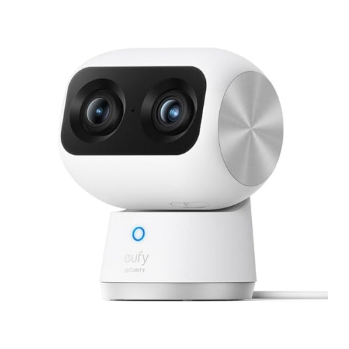 eufy Security Indoor Cam S350, Dual Cameras, 4K UHD Security Camera with 8× Zoom, 360° Camera, Baby Monitor, Pet Camera, Human/Pet Detection, AI Tracking, 2.4G/5G Wi-Fi, Plug in