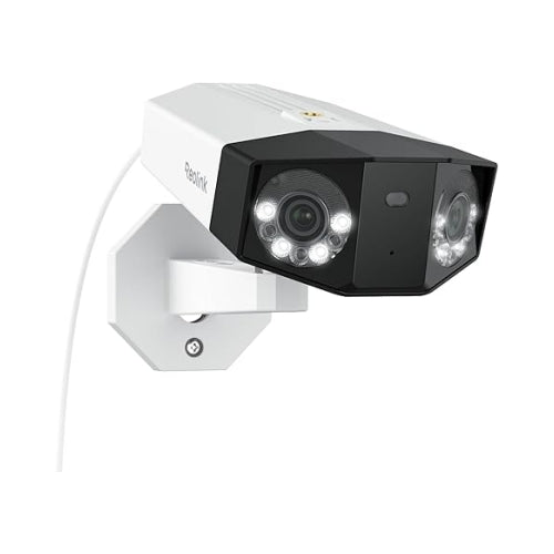 REOLINK Duo 3 PoE 16MP UHD Dual-Lens PoE Security Camera with 180° Panoramic View, Motion Track, F1.6 Color Night Vision, Person/Vehicle/Animal Detection, 2 Way Talk, Supports 24/7 Recording