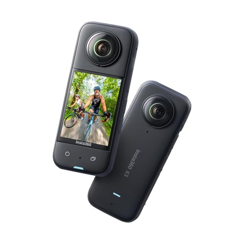 Insta360 X3 - Waterproof 360 Action Camera with 1/2" 48MP Sensors, 5.7K 360 Active HDR Video, 72MP 360 Photo, 4K Single-Lens, 60fps Me Mode, Stabilization, 2.29" Touchscreen, AI Editing, Live Stream