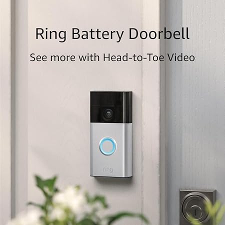 Ring Battery Doorbell, Head-to-Toe Video, Live View with Two-Way Talk, and Motion Detection & Alerts (2024 release), Venetian Bronze
