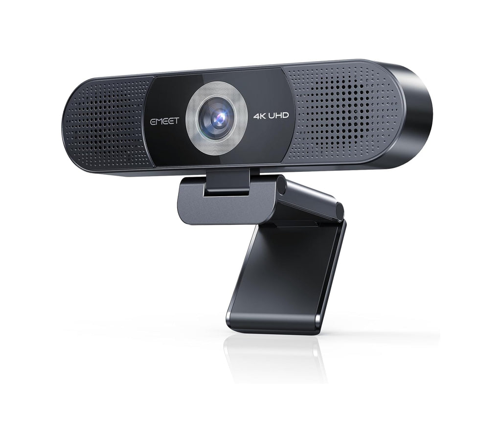 EMEET 3-in-1 4K Webcam with Microphone and Speaker, C980 PRO 60°-98° Wide Angle Webcam w/ 4 Noise Cancel Mics, 2 Speakers, Fixed Focus, Magnetic Privacy Cover, Great for Group and Personal Video Calls