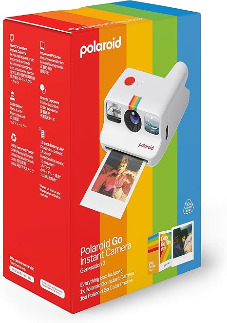 Polaroid Go Generation 2 - Mini Instant Camera + Film Bundle (16 Photos Included)