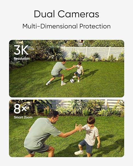 eufy Security Camera Floodlight Camera E340 Wired, Security Camera Outdoor, 360° PTZ, 24/7 Recording, 2.4G/5G Wi-Fi, 2000 LM, Motion Detection, Built-In Siren, Dual Cam, HB3 Compatible, No Monthly Fee