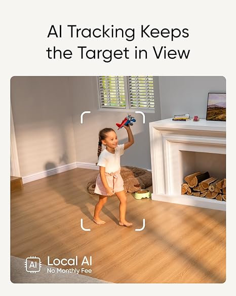 eufy Security Indoor Cam S350, Dual Cameras, 4K UHD Security Camera with 8× Zoom, 360° Camera, Baby Monitor, Pet Camera, Human/Pet Detection, AI Tracking, 2.4G/5G Wi-Fi, Plug in