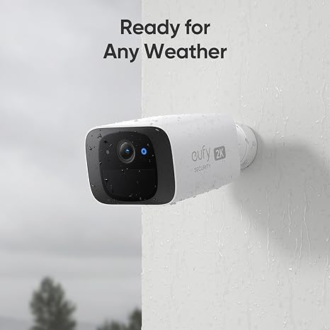 eufy Security SoloCam C210, Wireless Outdoor Camera, 2K Resolution, No Monthly Fee, Wireless, 2.4 GHz Wi-Fi, HomeBase 3 Compatible