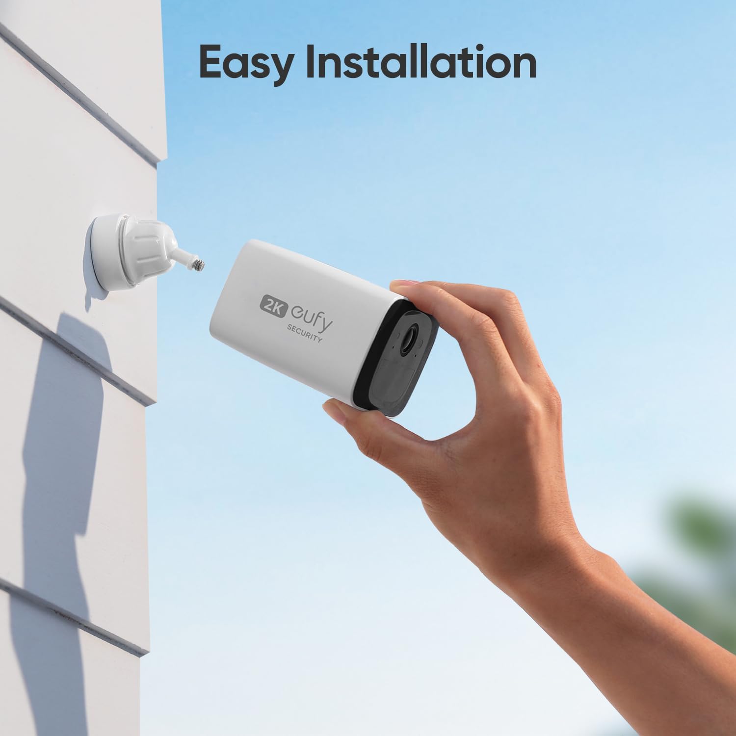 eufy Security SoloCam C210, Wireless Outdoor Camera, 2K Resolution, No Monthly Fee, Wireless, 2.4 GHz Wi-Fi, HomeBase 3 Compatible